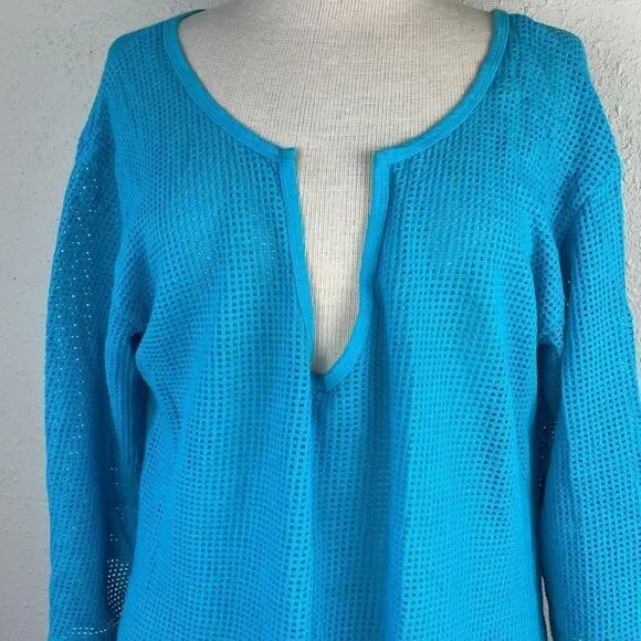 EUC Victoria Harbour Womens Blue Swim Shirt Size XL - Picture 2 of 7